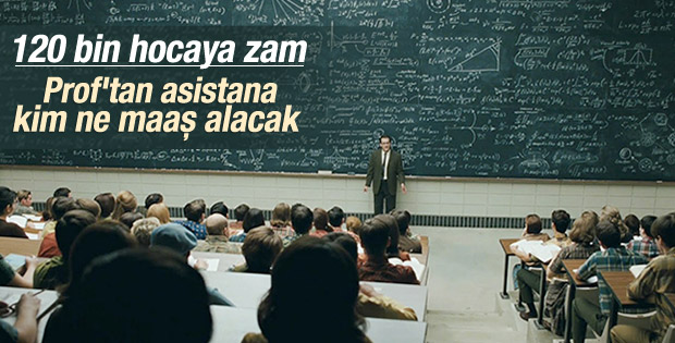 Profesör maaşı 5 bin 656 lira oldu