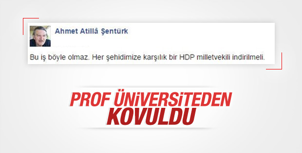 Ahmet Atilla Şentürk HDP paylaşımı yüzünden kovuldu