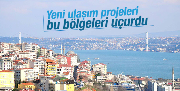Yeni ulaşım projelerinin etkilediği bölgeler
