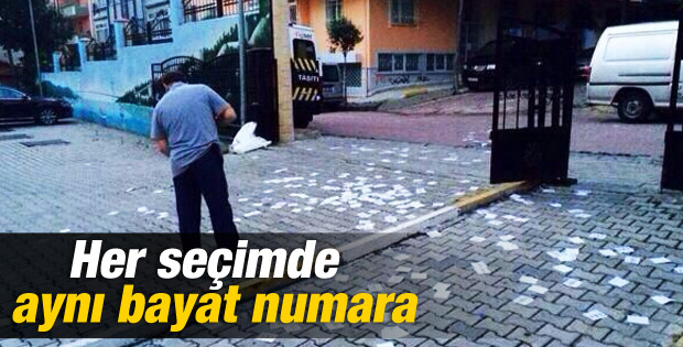 Avcılarda sahte oy pusulalarını yere saçtılar