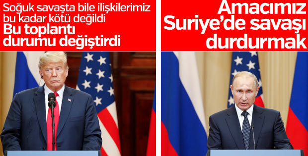 Trump ve Putin'den ortak açıklama
