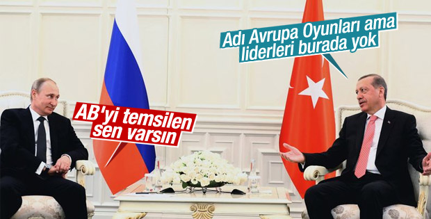 Erdoğan ve Putin Bakü'de buluştu