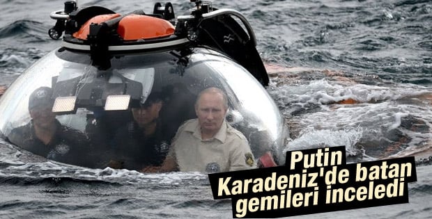 Putin Karadeniz'e daldı