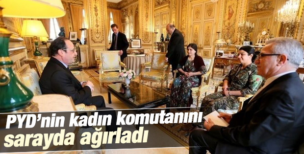 Hollande PKK'yı Elysee Sarayı'nda ağırladı