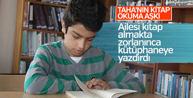 11 yaşındaki Taha'ya kitap dayanmıyor