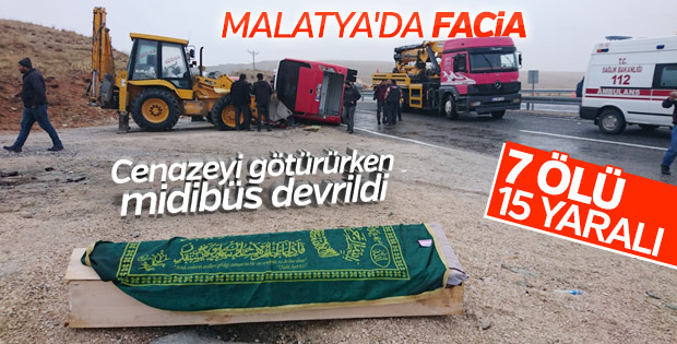 Malatya'da trafik kazası: 7 ölü 15 yaralı