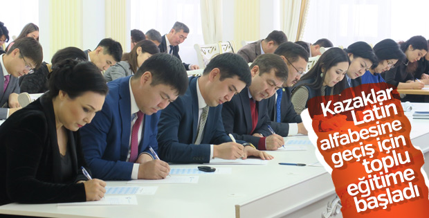 Kazakistan'da ilk kez Latin alfabesinde yazım yapıldı
