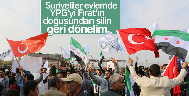 Suriyelilerden Urfa'da YPG protestosu