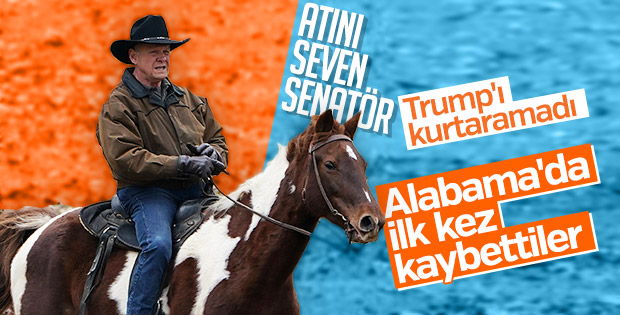 Alabama'da oy kullanmaya atı ile giden aday