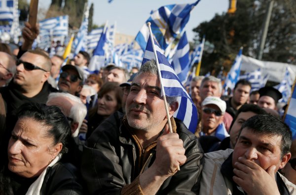 Atina’da Makedonya protestosu 