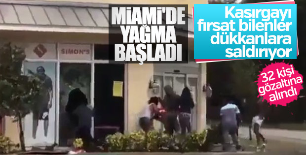 Irma'nın vurduğu Miami'de yağmalar başladı