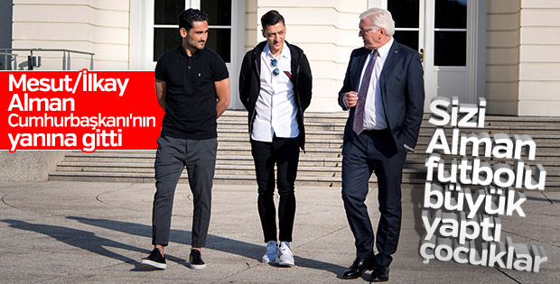 Özil ile Gündoğan Alman Cumhurbaşkanı'yla görüştü