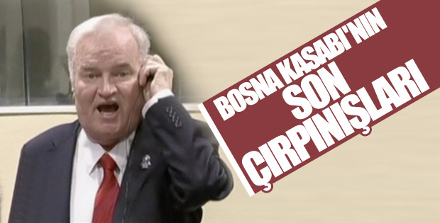 Ratko Mladic mahkeme salonunda olay çıkarttı