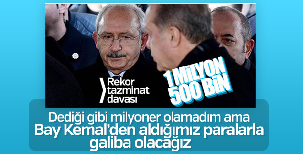 Cumhurbaşkanı Erdoğan'dan Kılıçdaroğlu'na tazminat davası