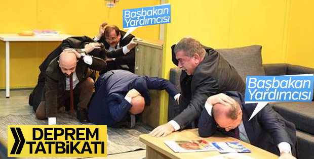 Başbakan Yardımcıları deprem tatbikatında