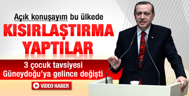 Erdoğan: Güneydoğu'da 3'ten fazla çocuk lazım
