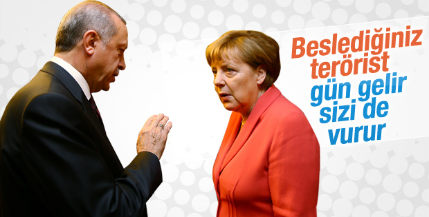 Erdoğan'dan Merkel'e taziye telefonu