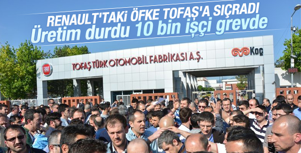 Tofaş ve Çoşkunöz'de de üretim durdu
