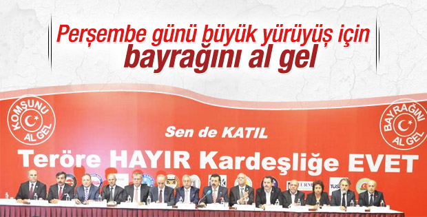 TOBB'dan çağrı: Teröre karşı bayrağını al gel