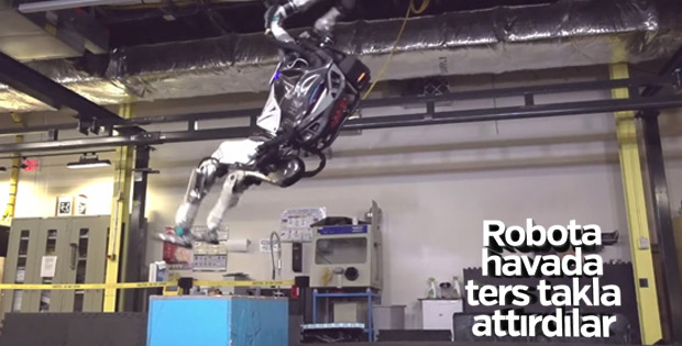 Atlas robota havada ters takla attırdılar İZLE