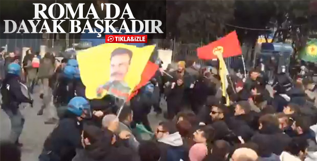 İtalyan polislerinden terör yanlılarına dayak