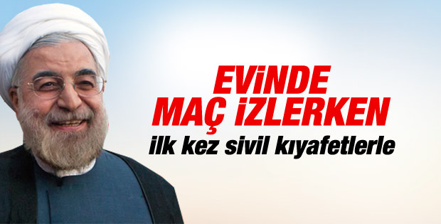 İran Cumhurbaşkanı Ruhani'nin Dünya Kupası keyfi
