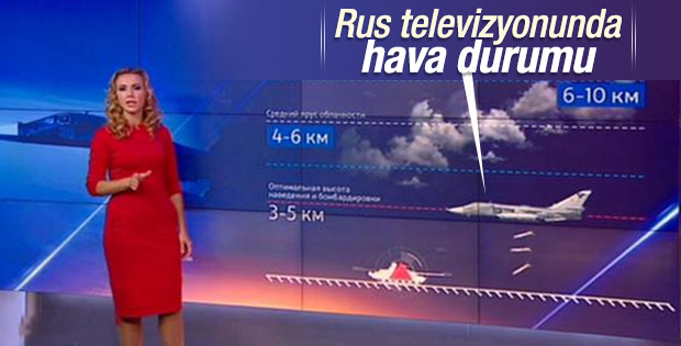 Rus TV'si hava durumunu operasyona göre sunuyor