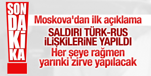 Suikast sonrası Rusya'dan ilk siyasi tepki