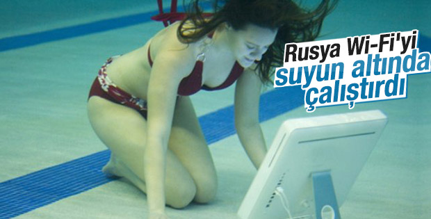 Rusya'da Wi-Fi suyun altında çalıştırıldı