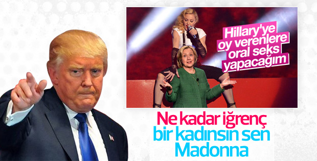 Trump'tan Madonna'ya cevap