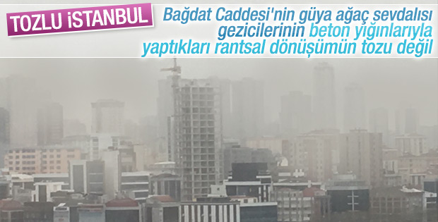 İstanbul toz bulutu altında