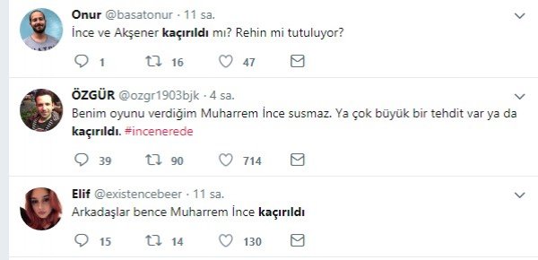 15 saat sonra ortaya çıkan İnce, seçmenine şizofren dedi