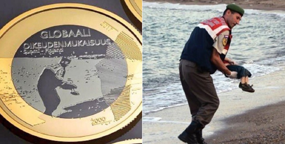 Finlandiya 5 euroya Aylan�ın fotoğrafını bastı