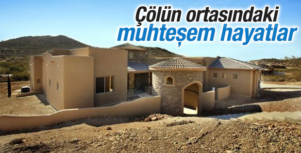 Çölün ortasındaki muhteşem villa