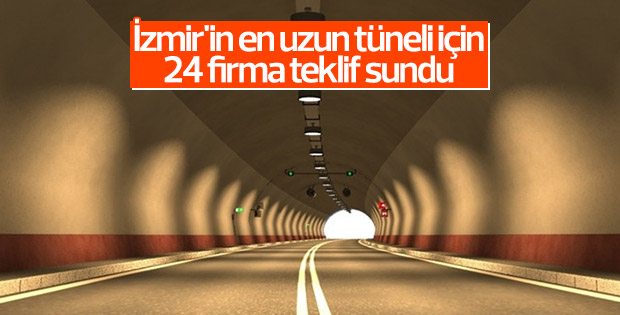 İzmir'in en uzun tüneli için 24 firma teklif sundu