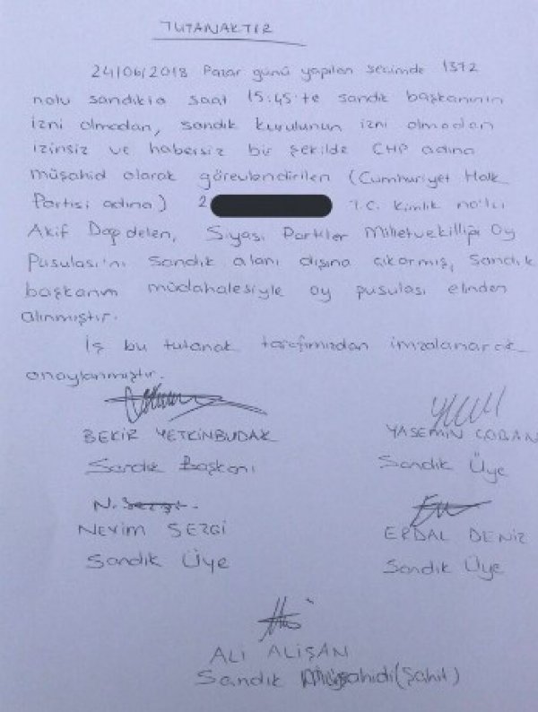 Bursa'da CHP müşahidi hakkında tutanak tutuldu