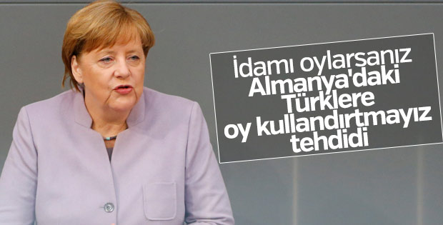 Almanya'dan Türkiye'ye idam referandumu tehdidi