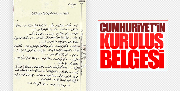 Cumhuriyet’in kuruluş belgeleri