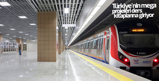Türkiye'nin mega projeleri ders kitaplarına giriyor
