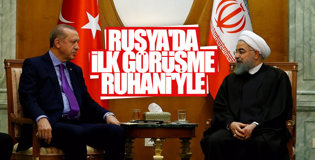 Erdoğan ve Ruhani görüşmesi Soçi'de başladı