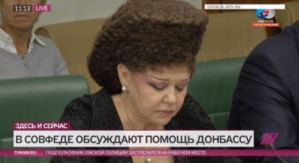 Rus senatörün dikkat çeken saç stili