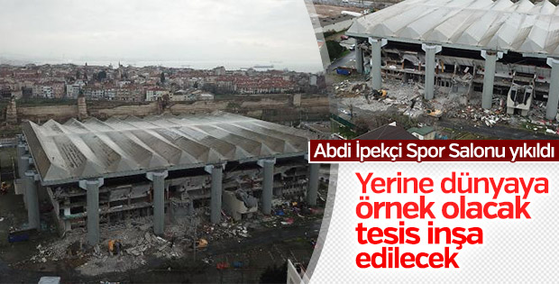 Abdi İpekçi Spor Salonu'nun yıkımı başladı