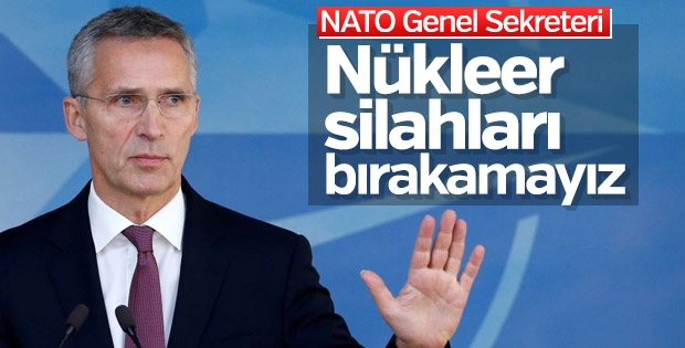 Stoltenberg: NATO nükleer silahları bırakamaz