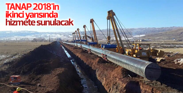 TANAP 2018'in ikinci yarısında hazır olacak