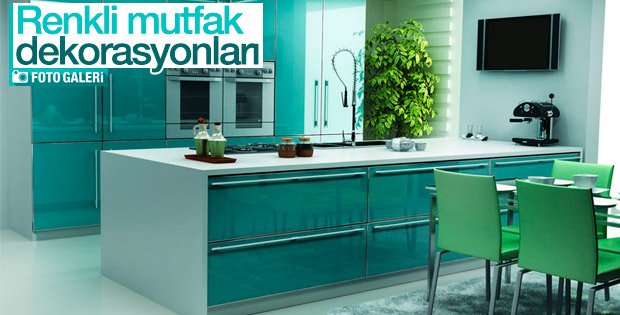 Renkli mutfak dekorasyonları