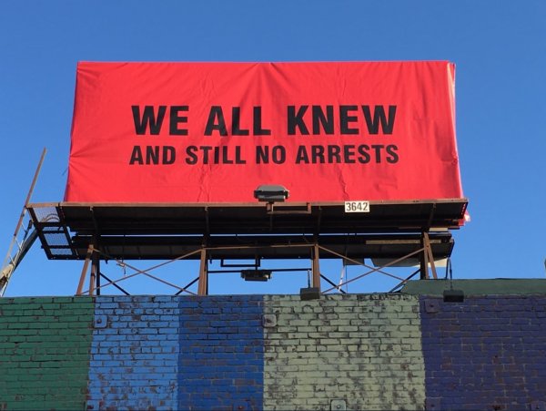 Hollywood protestosu billboard'larda