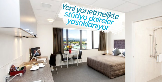 Stüdyo daire yasaklanıyor