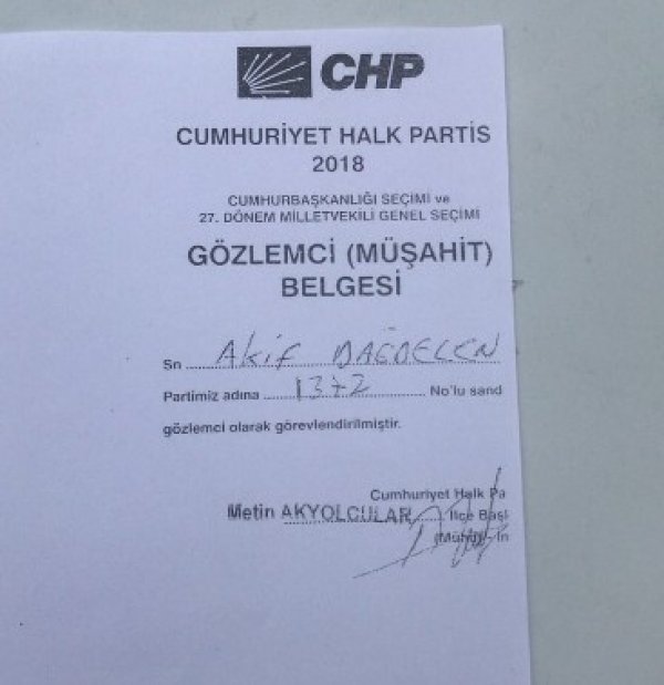 Bursa'da CHP müşahidi hakkında tutanak tutuldu