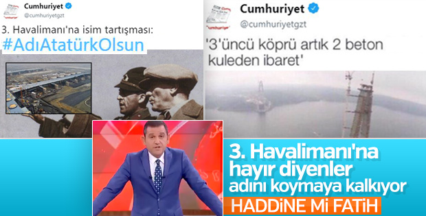 Havalimanını istemeyenler havalimanının ismini tartışıyor