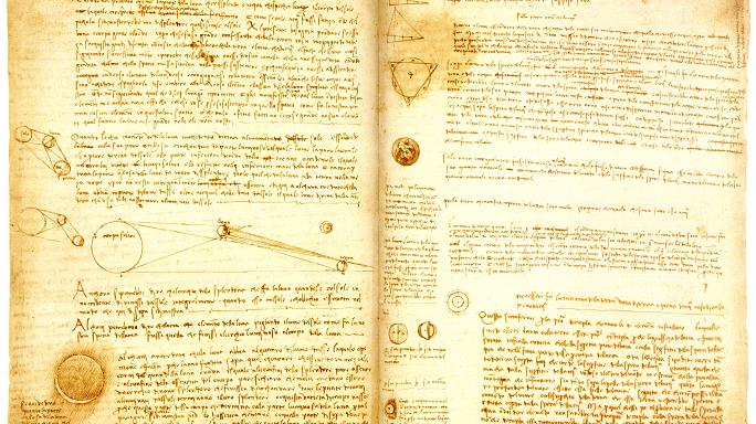 Da Vinci'nin el yazmaları İtalya'da sergilenecek